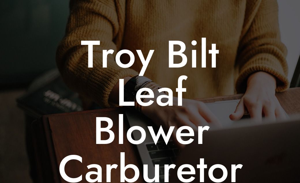 Troy Bilt Leaf Blower Carburetor