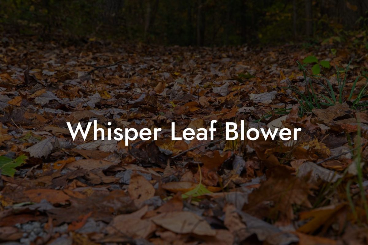 Whisper Leaf Blower