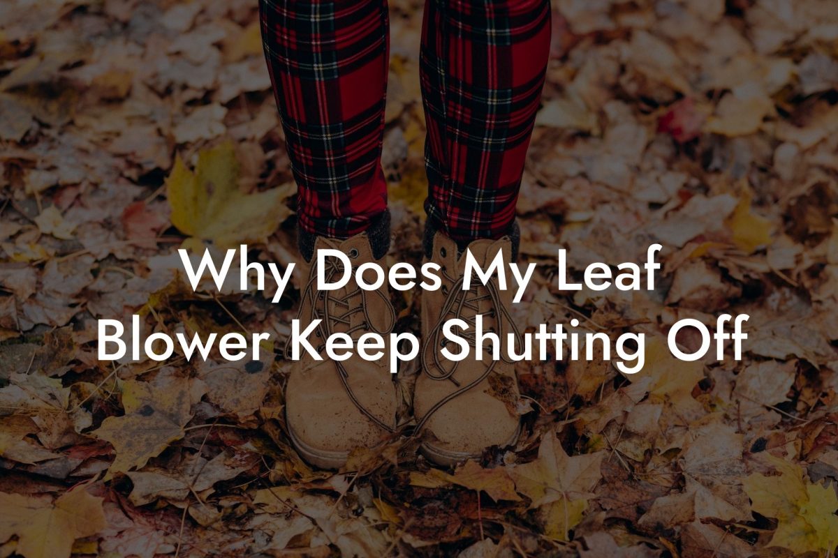 Why Does My Leaf Blower Keep Shutting Off