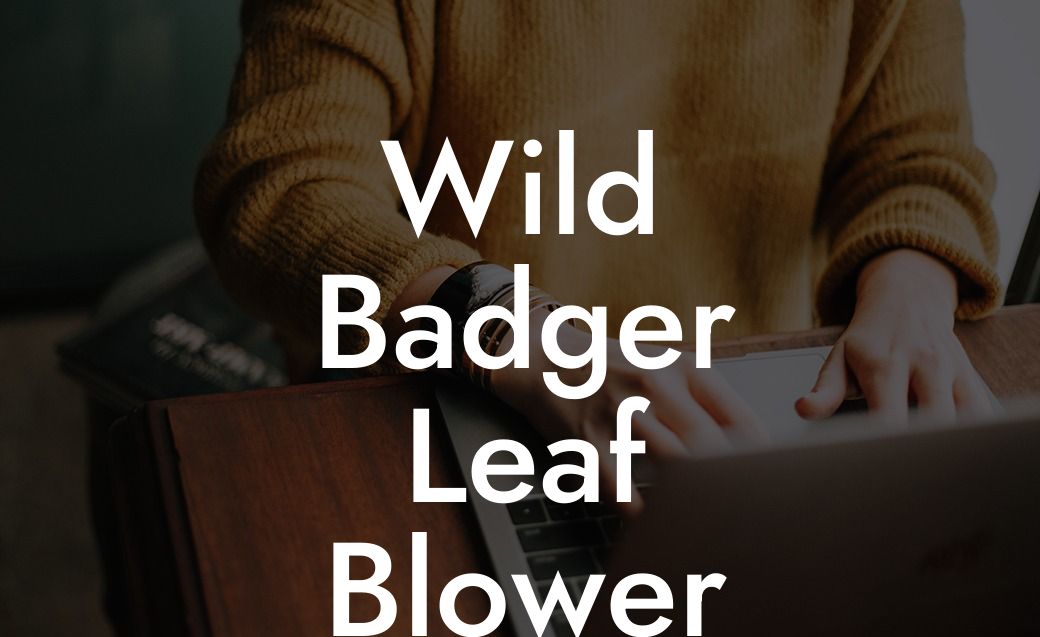 Wild Badger Leaf Blower