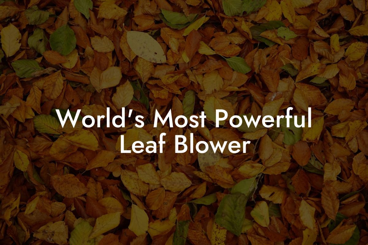 World's Most Powerful Leaf Blower