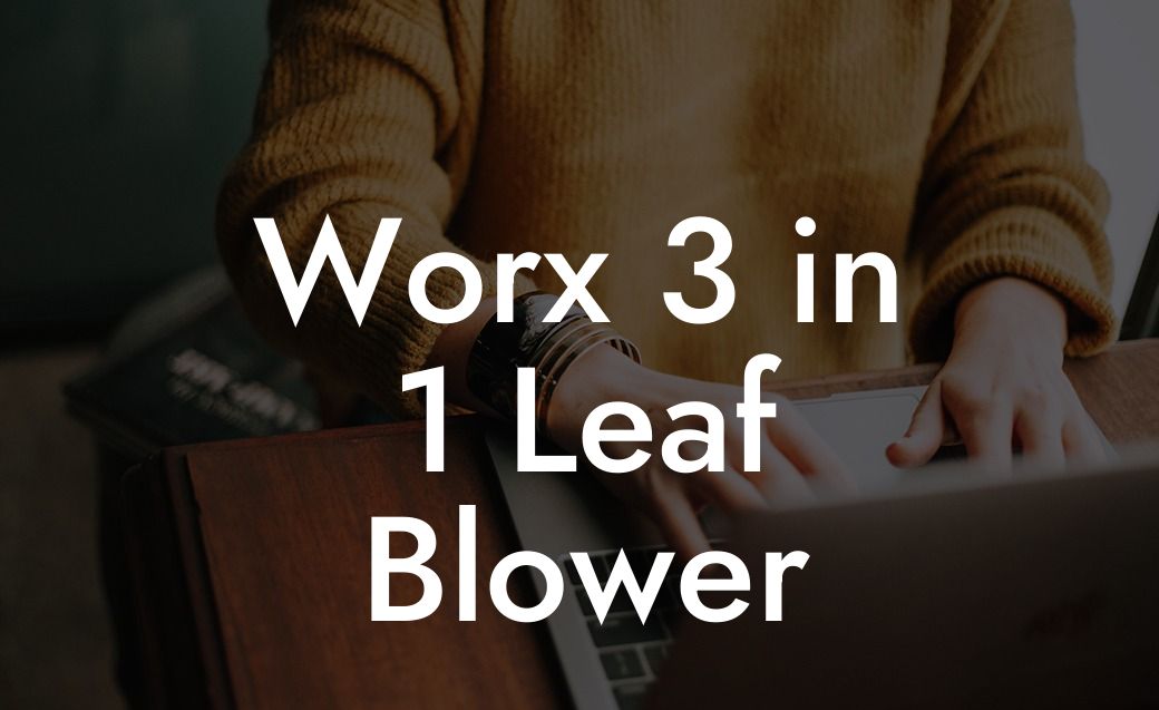 Worx 3 in 1 Leaf Blower