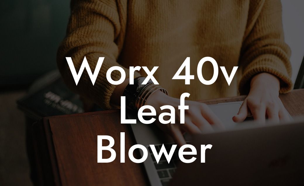 Worx 40v Leaf Blower