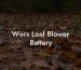 Worx Leaf Blower Battery