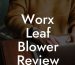 Worx Leaf Blower Review