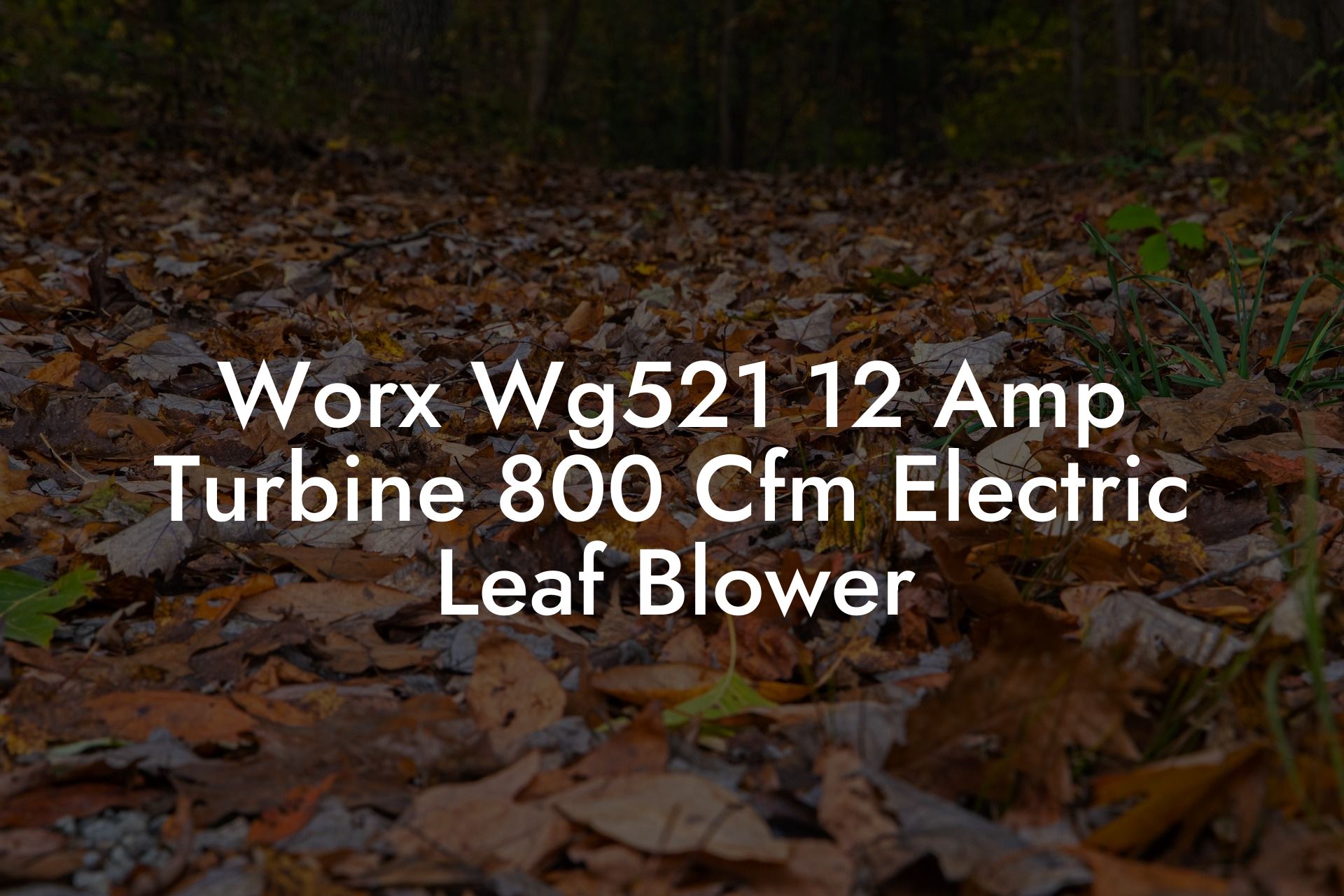 Worx Wg521 12 Amp Turbine 800 Cfm Electric Leaf Blower