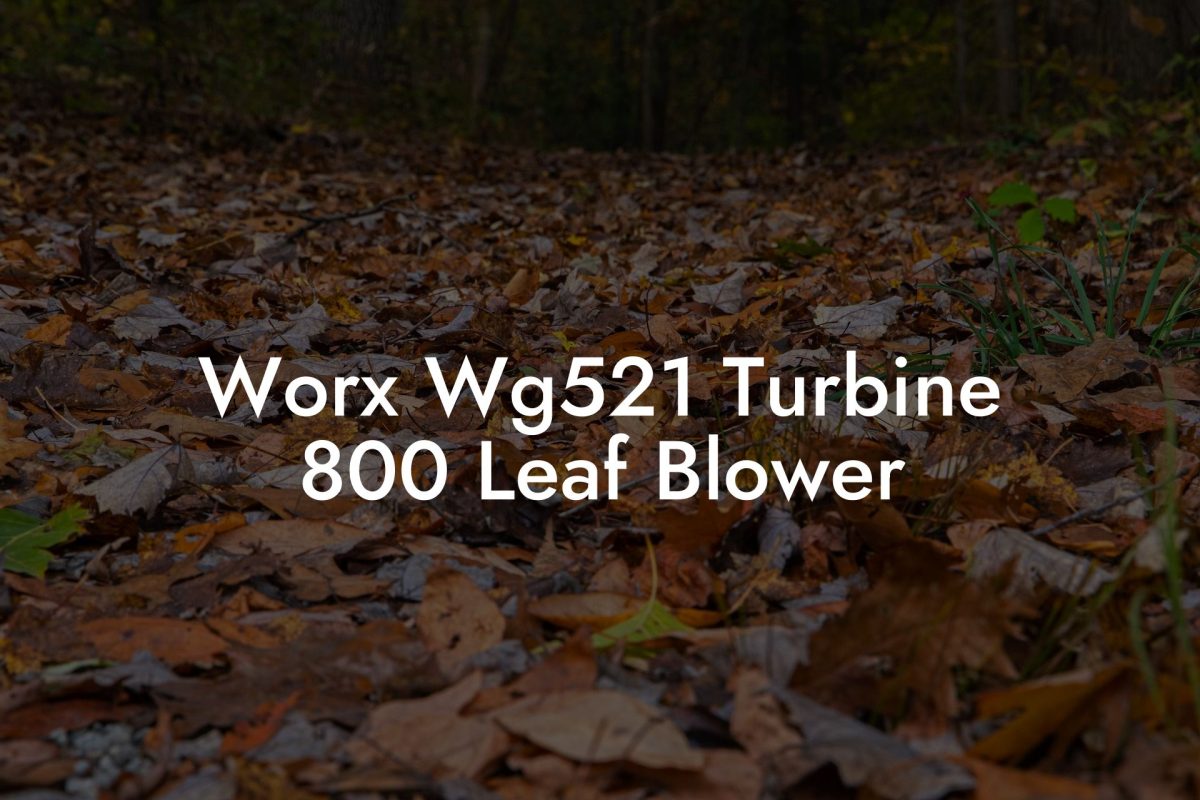 Worx Wg521 Turbine 800 Leaf Blower