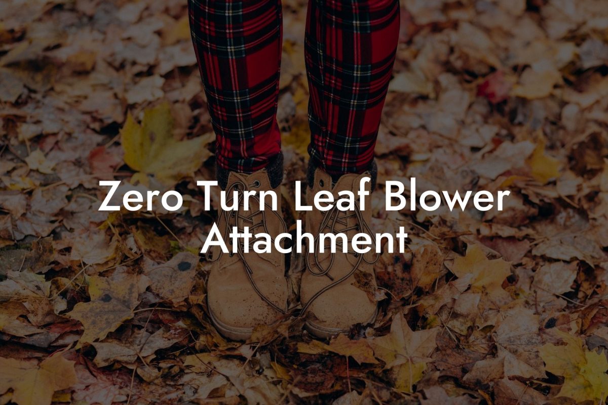 Zero Turn Leaf Blower Attachment